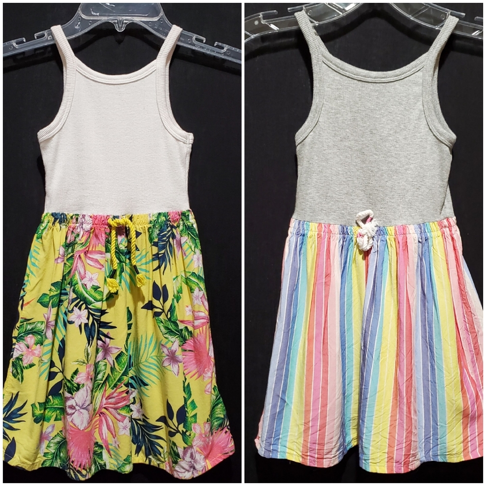 2 Gap Sleeveless Tank Dresses Print Skirts Size XS